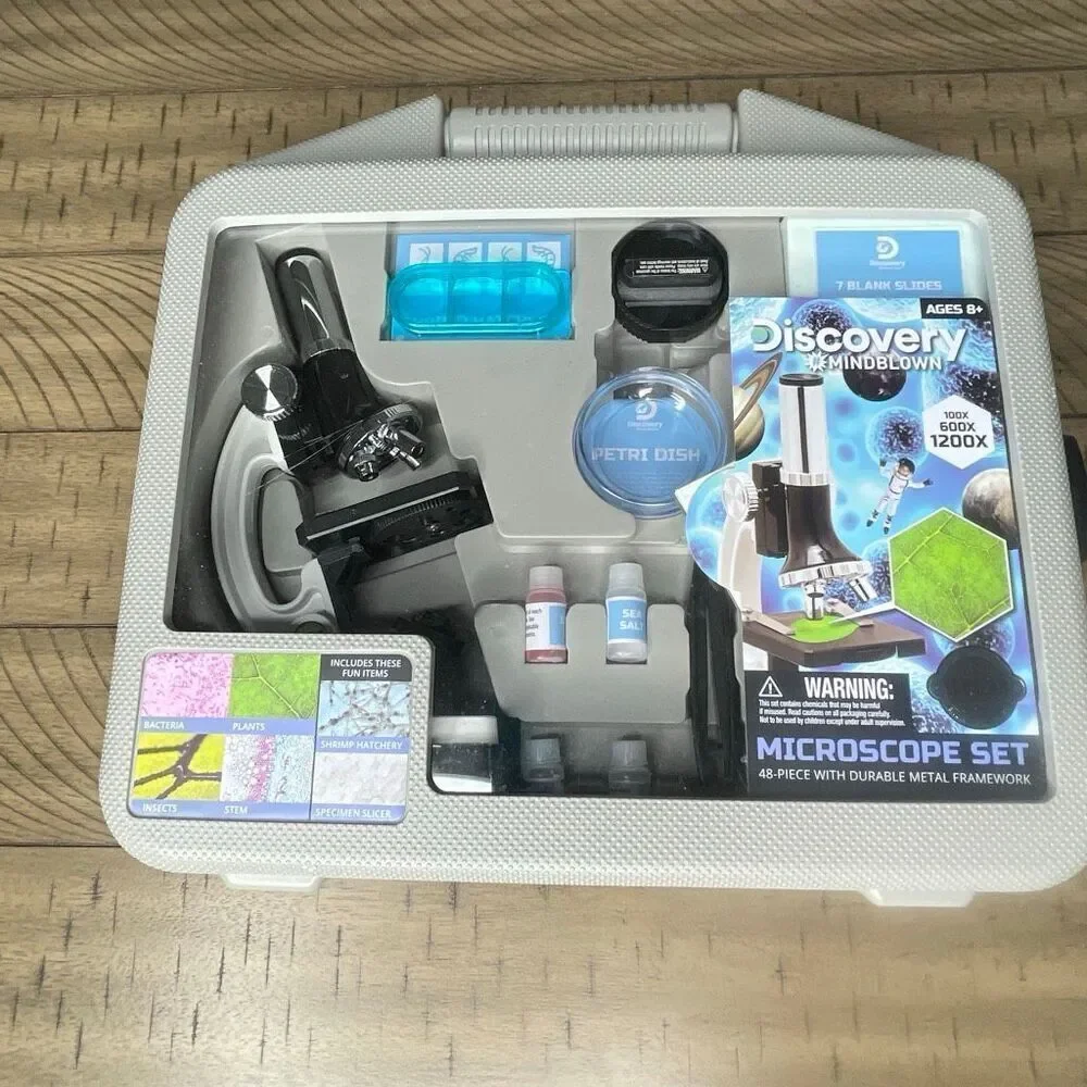 Discovery Mindblow  48 piece Microscope set with Durable metal frame work